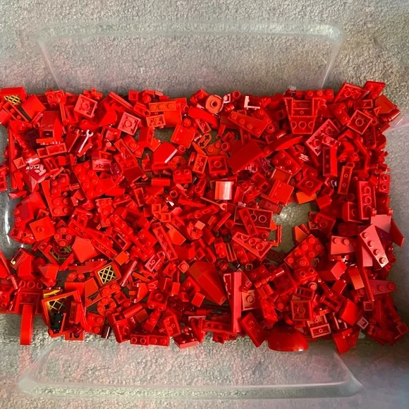 LEGO Small Red Accessories , Spare Parts And Small Brick Pieces. 12oz - Picture 4 of 12
